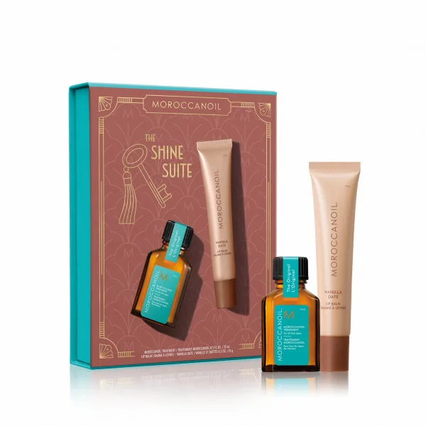 Moroccanoil Treatment Original & Vanilla Lip Balm dárkový balíček pro hydrataci vlasů a rtů 1 ks
