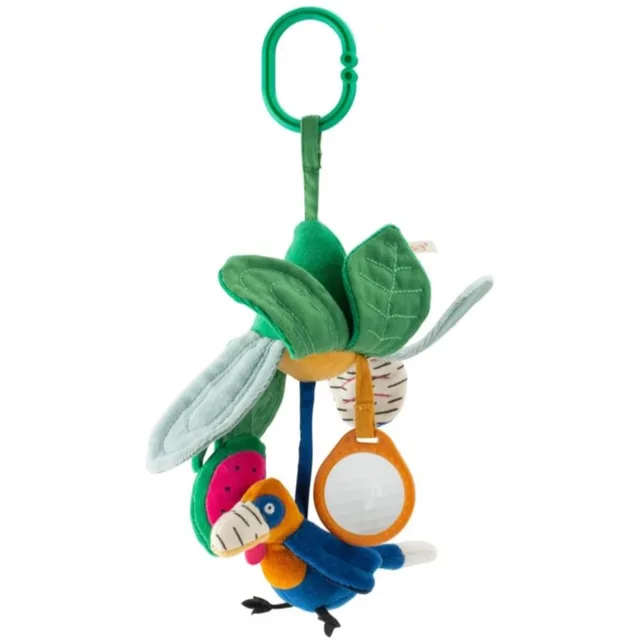 MOULIN ROTY Hanging Activity Flower kontrastní závěsná hračka 0m+ 1 ks