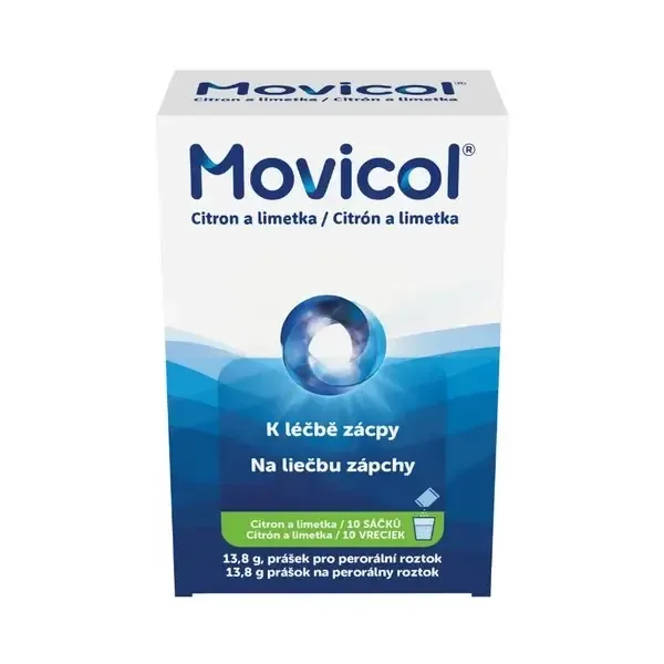 Movicol k léčbě zácpy Citron + limetka sáčky 10x 13,8 g