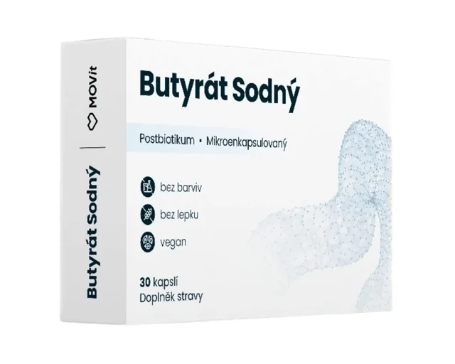 MOVit Butyrát sodný Postbiotikum 30 kapslí