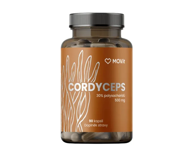 MOVit Cordyceps 30% polysacharidů 500 mg 90 kapslí