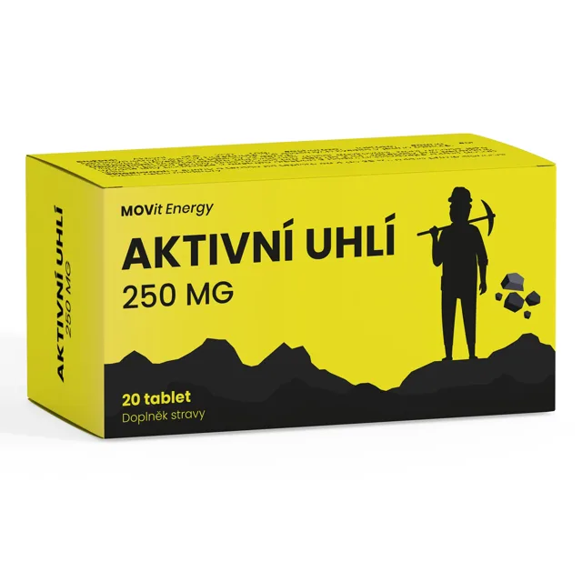 MOVit Energy Aktivní uhlí 250mg 20 tablet