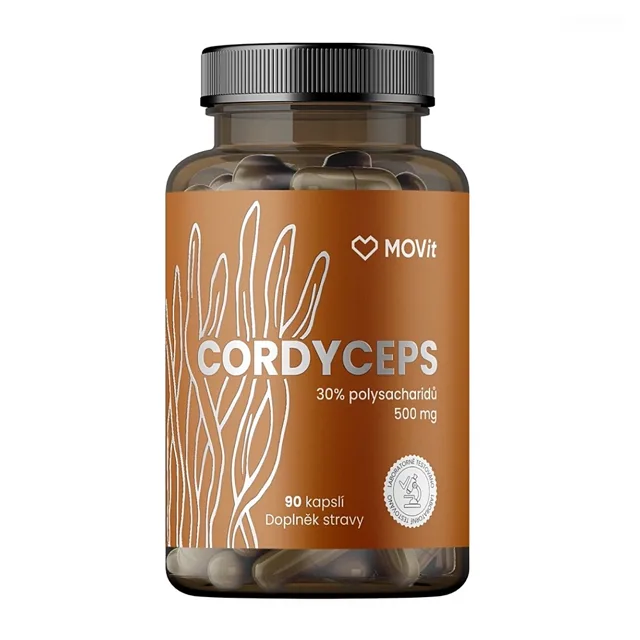 MOVIT ENERGY Cordyceps 30% polysacharidů 500 mg 90 kapslí