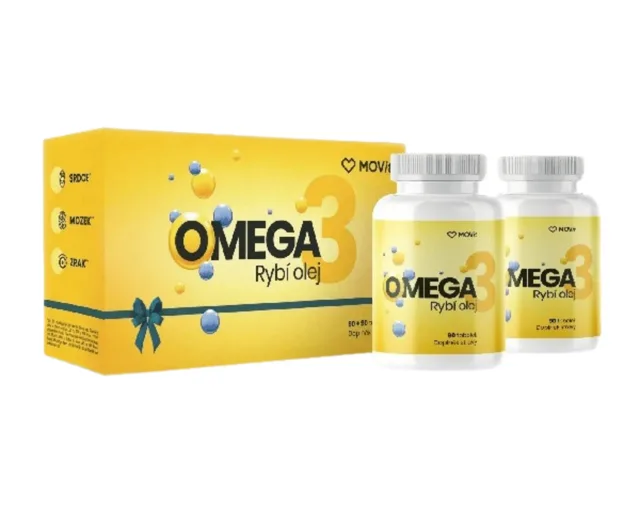 MOVit Energy Dárkové balení Omega 3 Rybí olej 180 tobolek