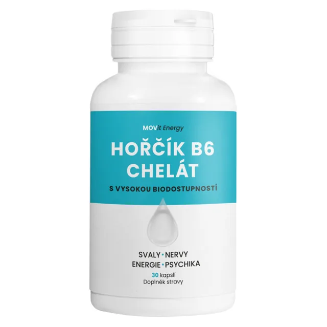 MOVIT ENERGY Hořčík B6 chelát 100 mg 30 kapslí