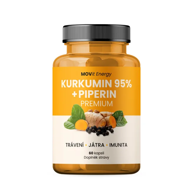 MOVit Energy Kurkumin Extrakt 95 % + Piperin 60 kapslí