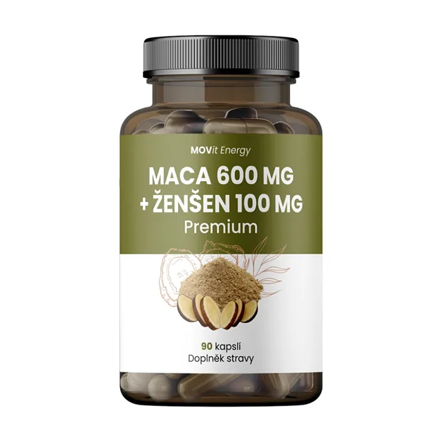 MOVIT ENERGY Maca 600 mg + ženšen 100 mg 90 kapslí