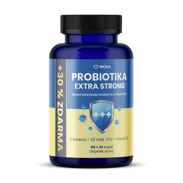 MOVit Energy Probiotika Extra Strong 90 + 30 veganských kapslí