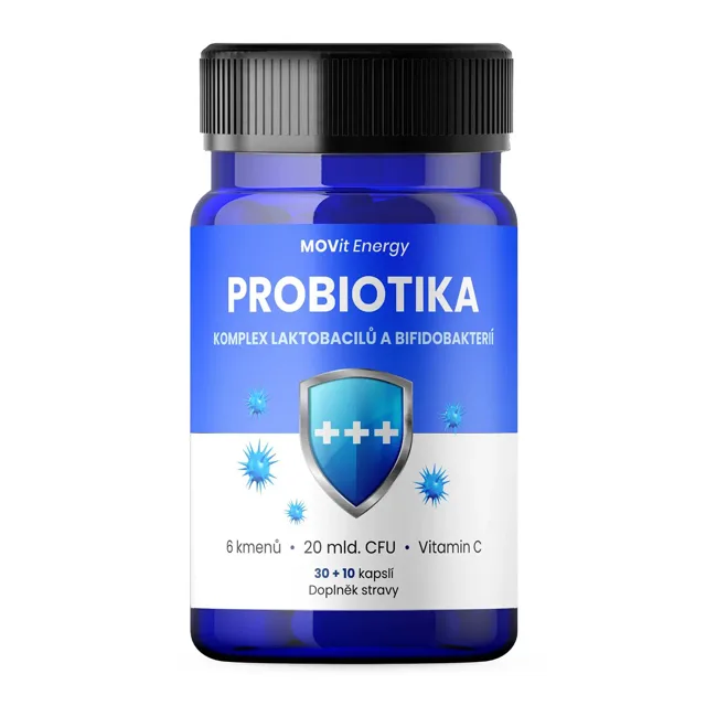 MOVit Energy probiotika komplex laktobacilů a bifidobakterií 30+10 tablet