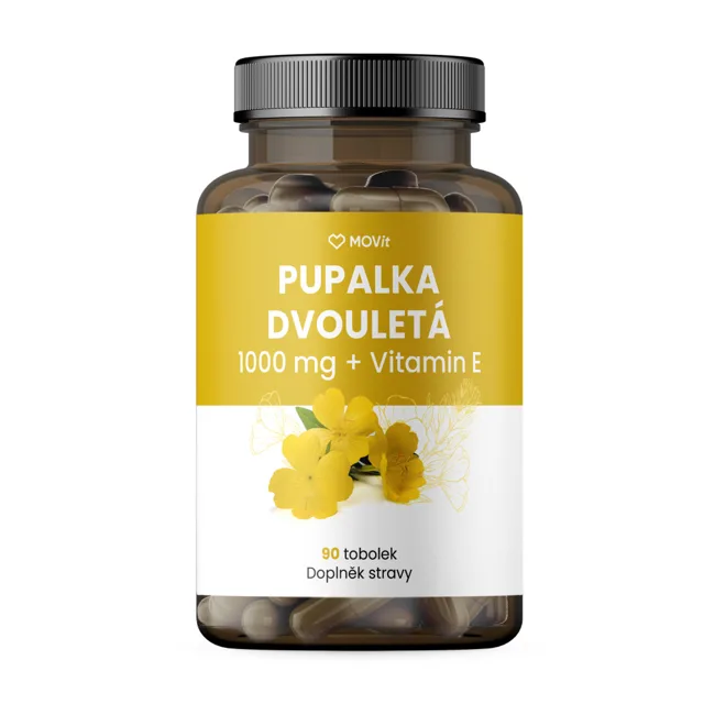 MOVit Energy Pupalka dvouletá 1000 mg + Vitamin E 90 tobolek