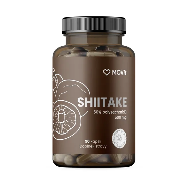 MOVit Energy Shiitake 50 % polysacharidů 500 mg 90 kapslí
