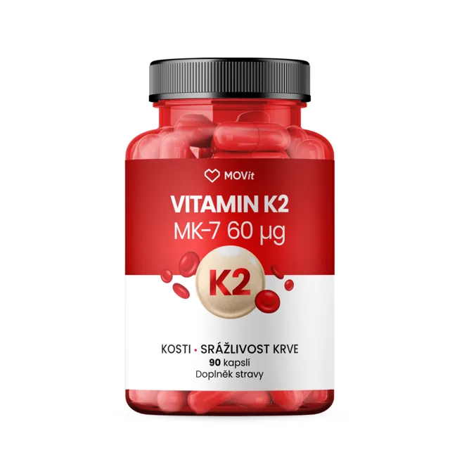 MOVit Energy Vitamin K2 MK-7 60 mcg 90 kapslí
