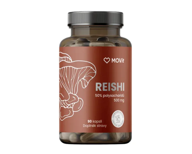 MOVit Reishi 50% polysacharidů 500 mg 90 kapslí