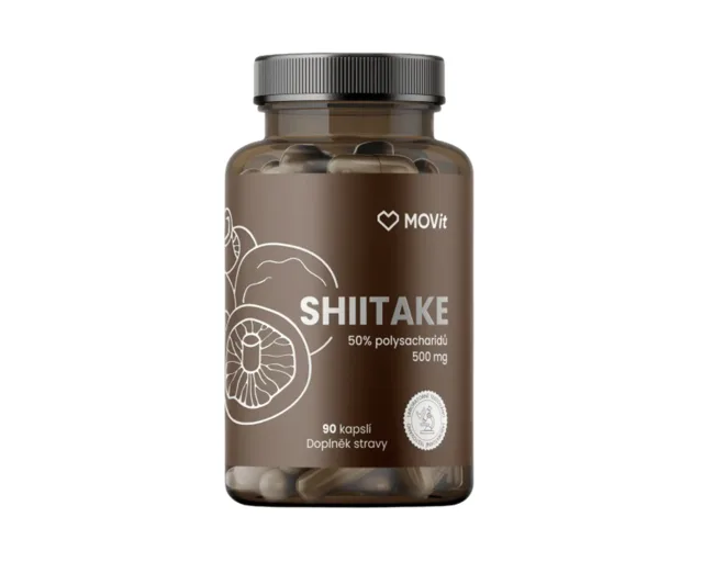 MOVit Shiitake 50% polysacharidů 500mg 90 kapslí