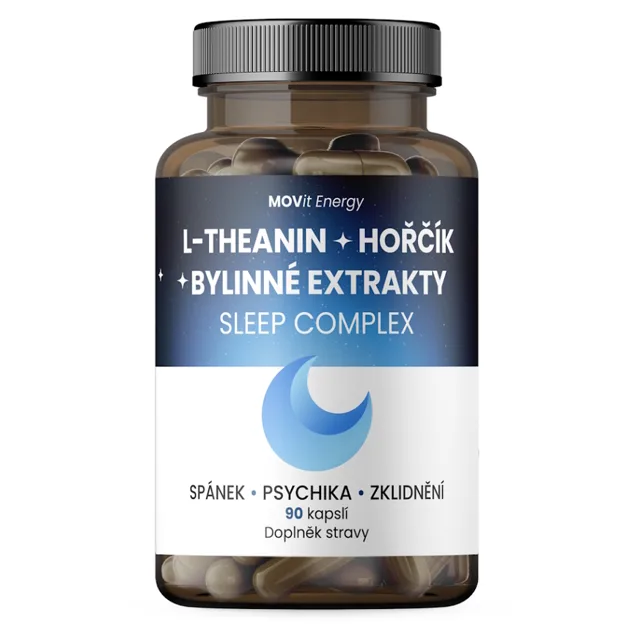 MOVIT Sleep Complex L-Theanin + Hořčík + Bylinné extrakty 90 kapslí