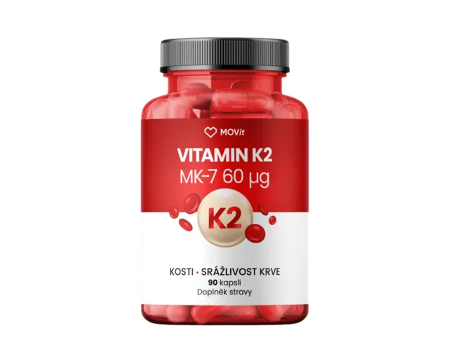 MOVit Vitamin K2 MK-7 60mcg 90 kapslí