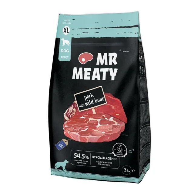 MR MEATY Dog Pork with Wild Boar XL 3 kg vepřové maso s divočákem, krmivo pro psy
