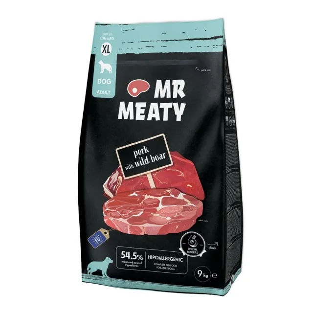 MR MEATY Dog Pork with Wild Boar XL 9 kg vepřové maso s divočákem granule pro psy