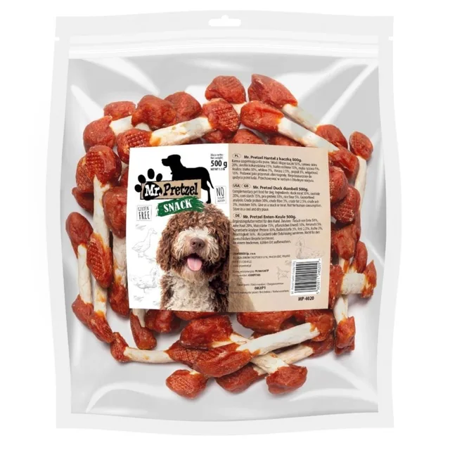 MR. PRETZEL Činky s kachnou 500 g pamlsek pro psa