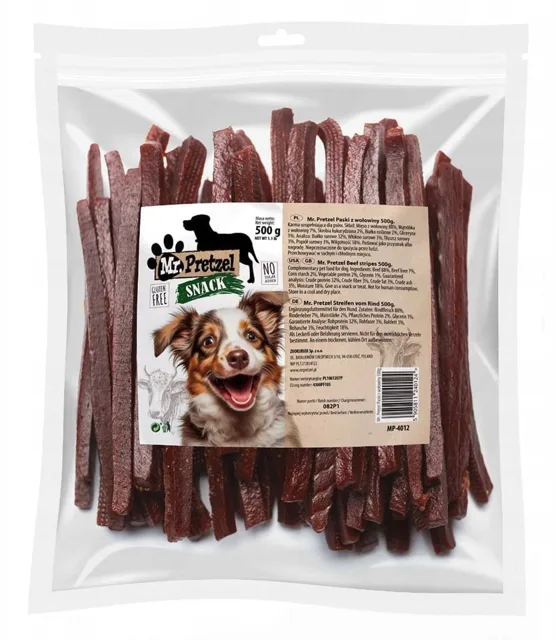 MR. PRETZEL Hovězí pásky 500 g pamlsek pro psa