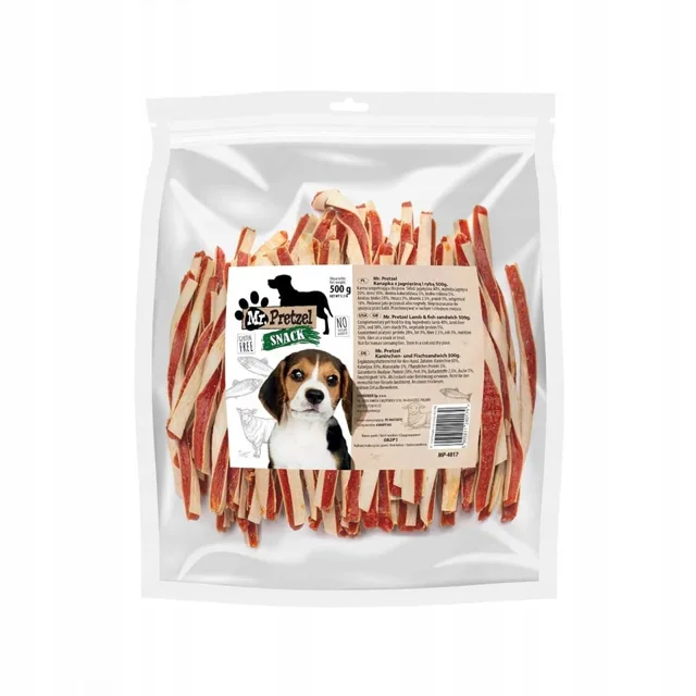MR. PRETZEL Kanapky s jehněčím a rybou 500 g pamlsek pro psa
