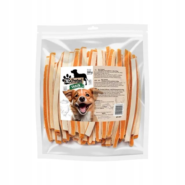 MR. PRETZEL Kanapky s kuřetem a rybou 500 g pamlsek pro psa