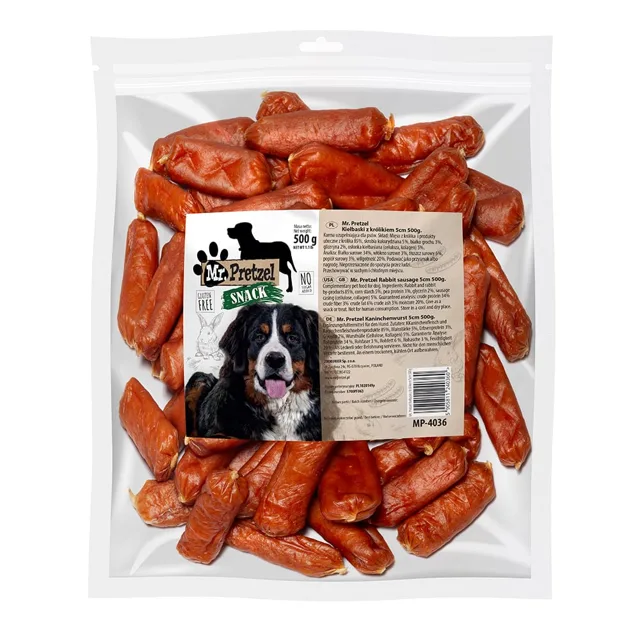 MR. PRETZEL Klobásky s králíkem 500 g pamlsek pro psa