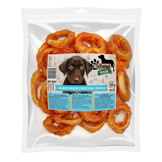 MR. PRETZEL Kroužky z kuřete a ryby 500g pamlsek pro psa