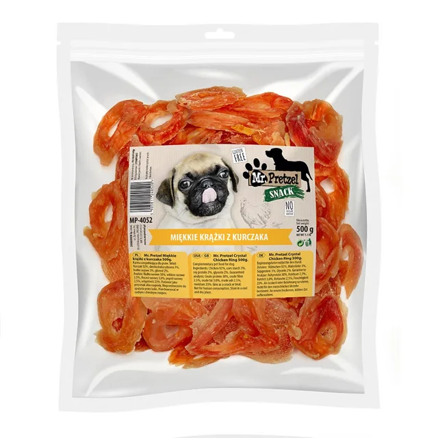 MR. PRETZEL Měkké kroužky z kuřete 500g pamlsek pro psa