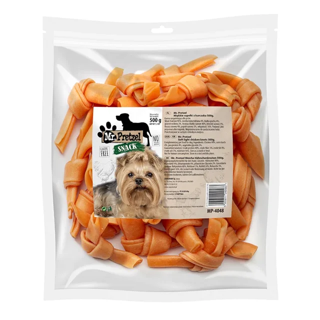 MR. PRETZEL Měkké uzlíky z kuřete 500g pamlsek pro psa