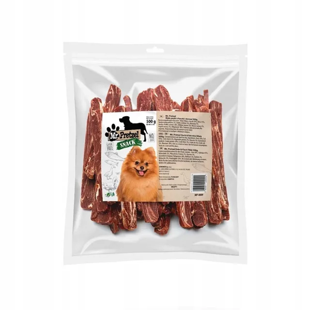 MR. PRETZEL Pásky z kachny a tresky 500 g pamlsek pro psa
