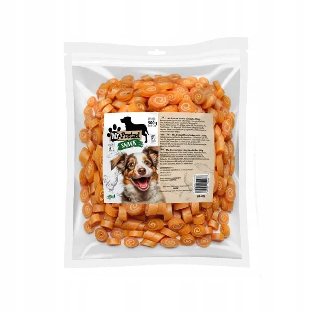 MR. PRETZEL Sushi z kuřete a tresky 500 g pamlsek pro psa