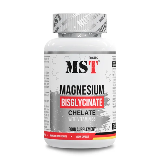 MST Nutrition Hořčík • Magnesium Bisglycinate Chelate with Vitamin B6 90 cps