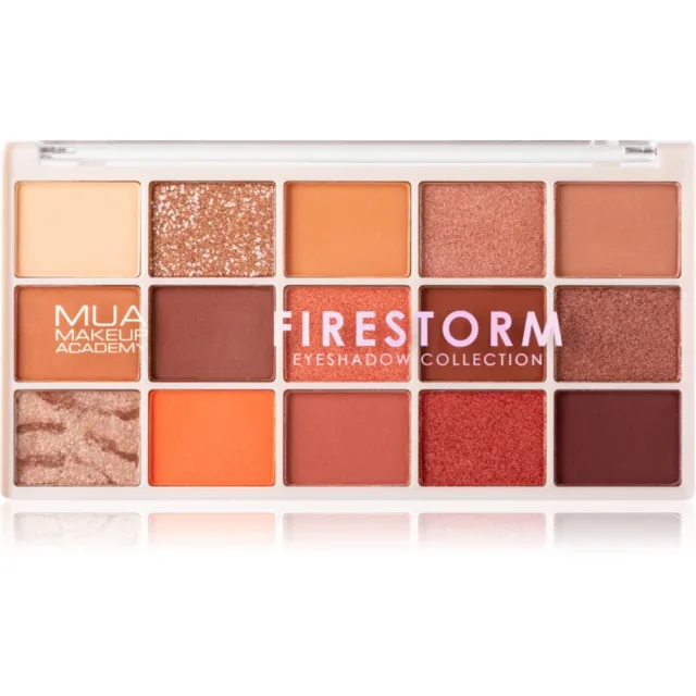 MUA Makeup Academy Eyeshadow Collection 15 Shade Palette paletka očních stínů odstín Firestorm 12 g