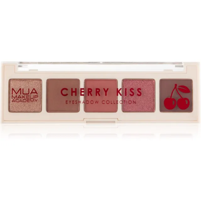 MUA Makeup Academy Eyeshadow Collection 5 Shade Palette paletka očních stínů odstín Cherry Kiss 3.8 g