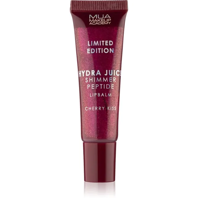 MUA Makeup Academy Hydra Juice Peptide Shimmer Lip Balm balzám na rty pro třpytivý lesk odstín Chery Kiss 10 ml