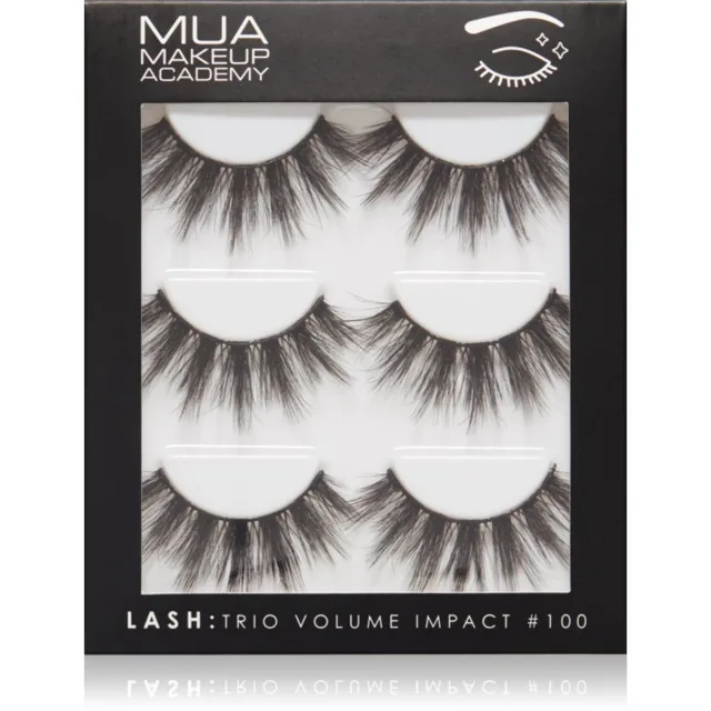 MUA Makeup Academy Lashes Volume Impact umělé řasy typ Volume #100 3x2 ks
