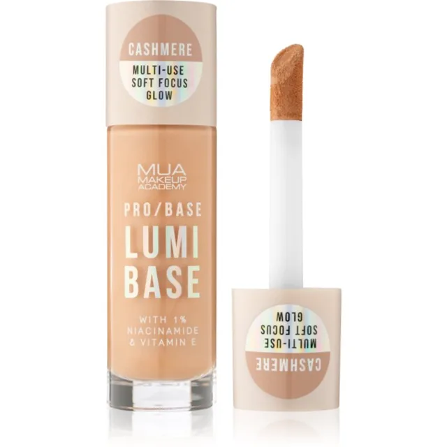 MUA Makeup Academy PRO/BASE Lumi Base rozjasňující podkladová báze pod make-up odstín Cashmere (Warm) 33 ml