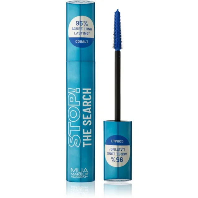 MUA Makeup Academy Stop The Search dlouhotrvající řasenka odstín Cobalt 12 ml