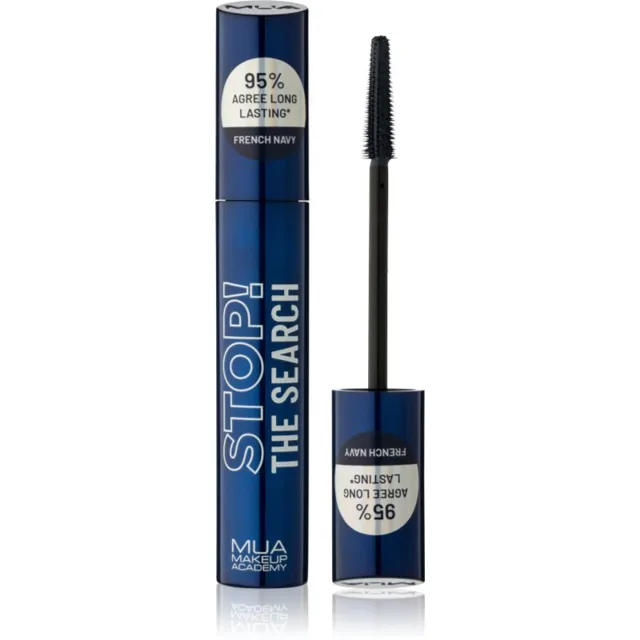 MUA Makeup Academy Stop The Search dlouhotrvající řasenka odstín French Navy 12 ml