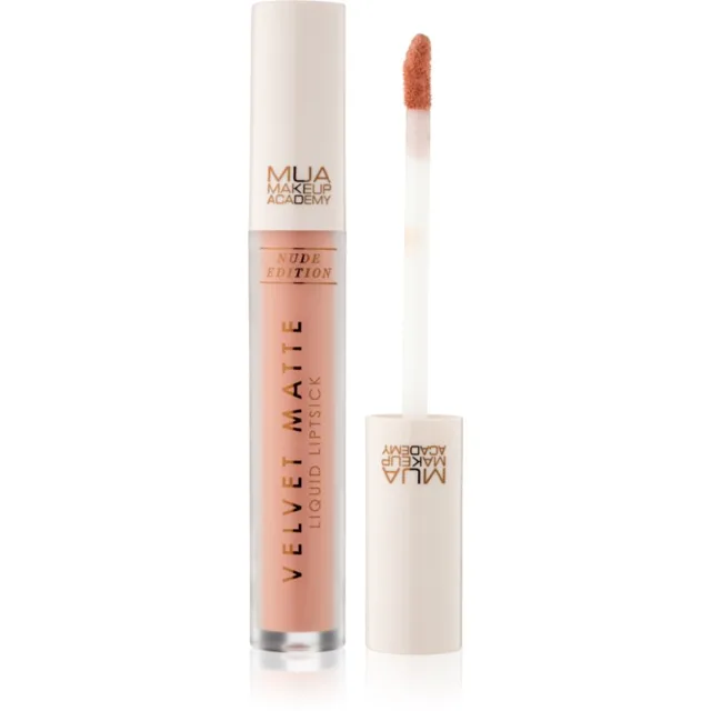 MUA Makeup Academy Velvet Matte Nude Edition matná tekutá rtěnka odstín Tempting 3 ml