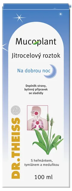 Mucoplant Jitrocelový roztok Na dobrou noc 100 ml