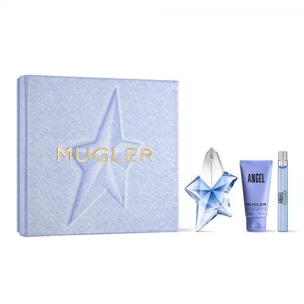 Mugler ANGEL dárkový set (parfémová voda 50 ml + tělové mléko 50 ml + cestovní balení 10 ml)  ks