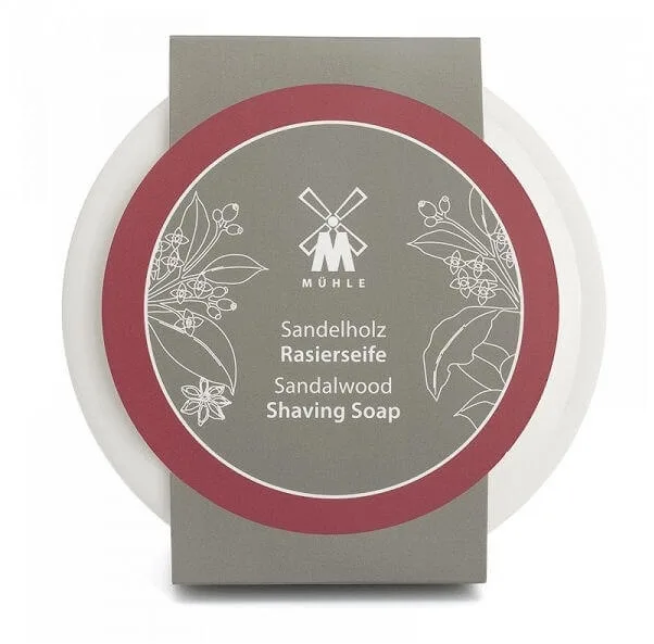 Mühle Sandalwood mýdlo na holení v porcelánové misce 65 g