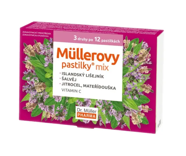 Müllerovy pastilky mix 3x12ks ZP