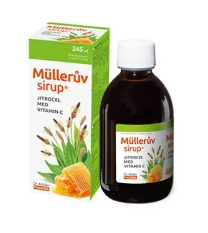 Müllerův sirup s jitrocelem medem a vit.C 245 ml