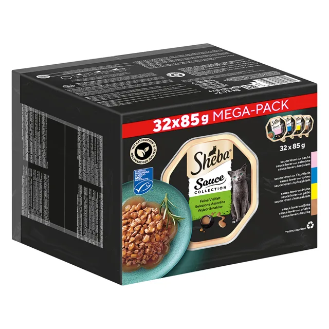 Multibalení Sheba variace mističky 32 x 85 g - Classics v paštice