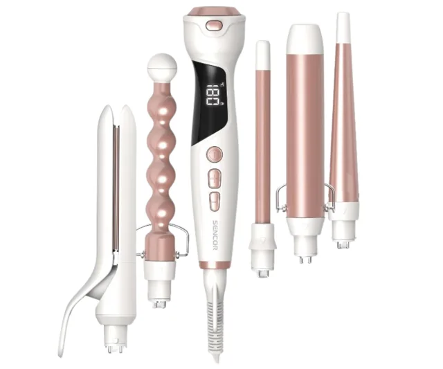 Multifunkční kulma na vlasy Sencor 5in1 Curler  a  Straightener SHS 8700RS - bílá + dárek zdarma