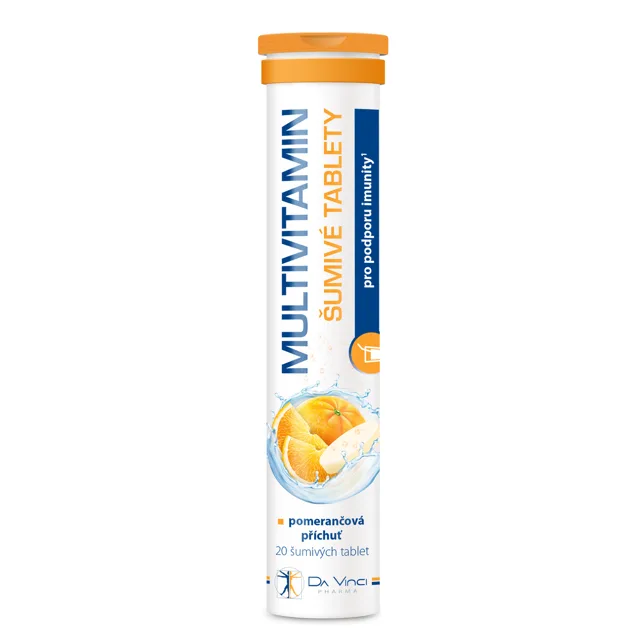 Multivitamin Da Vinci Pharma pomeranč 20 šumivých tablet