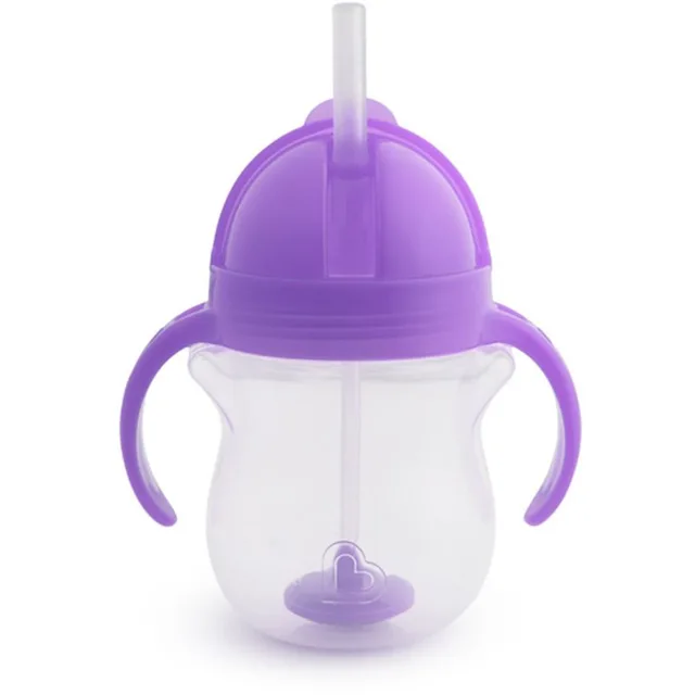 Munchkin Click Lock™ Tip & Sip hrnek s brčkem se závažím Purple 6 m+ 1 ks